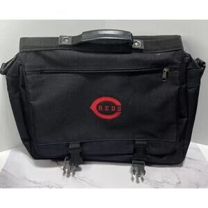 Cincinnati Reds Laptop Messenger Bag Black 18x13” Work School Handle